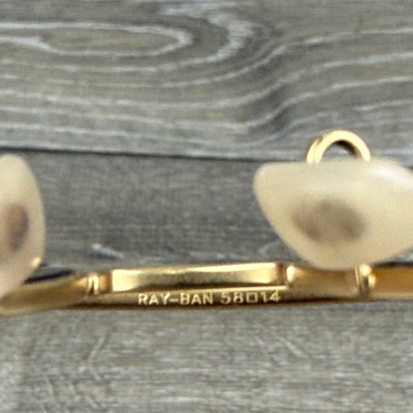 Ray-Ban 58014 Gold Metal Frame Aviator Sunglasses Brown Lenses **Frames Only** - Picture 9 of 14